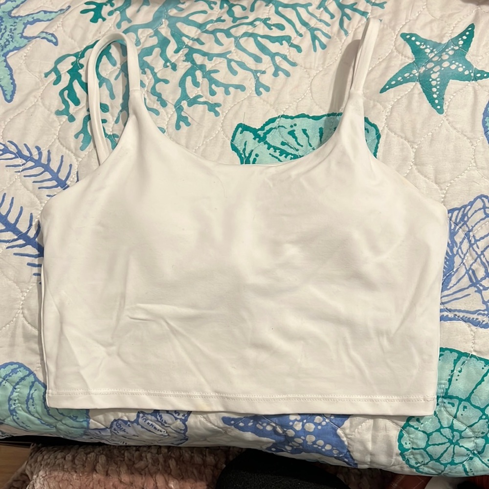 Stretchy padded workout top